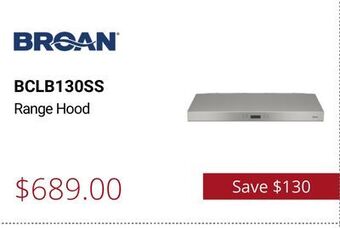 Canadian Appliance Source Broan range hood offer