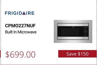 Canadian Appliance Source Frigidaire built in microwave offer