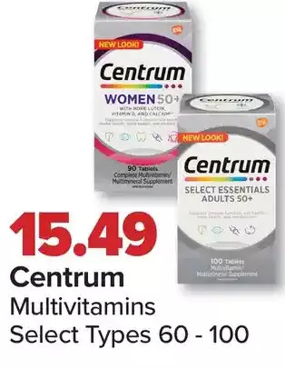 PharmaChoice Centrum multivitamins offer