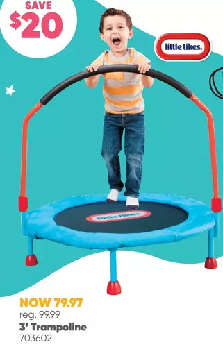 Toys R us Little tikes - easy store 3 ft trampoline offer