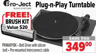 2001 Audio Video Pro-ject plug-n-play turntable offer