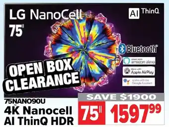 2001 Audio Video Lg 4k nanocell ai thinq hdr 75" offer