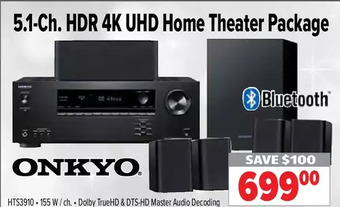 2001 Audio Video Onkyo 5.1-ch hdr 4k uhd home theater package offer