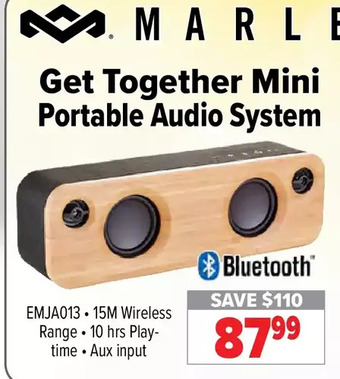 2001 Audio Video Marley get together mini portable audio system offer