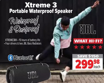 2001 Audio Video Jbl xtreme 3 portable waterproof speaker offer
