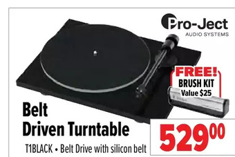 2001 Audio Video Pro-ject belt driven turntable offer
