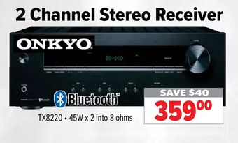 2001 Audio Video Onkyo 2 channel stereo receiver offer