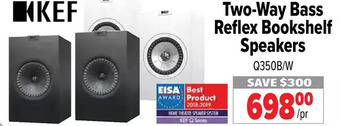 2001 Audio Video Kef two-way bass reflex bookshelf speakers offer