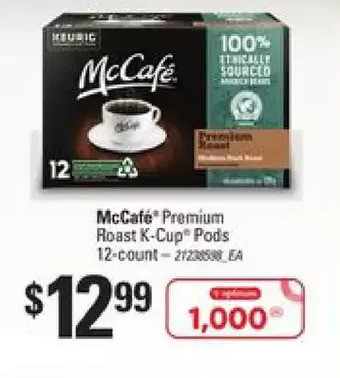 Zehrs Markets Mccafé premium roast k-cup pods offer