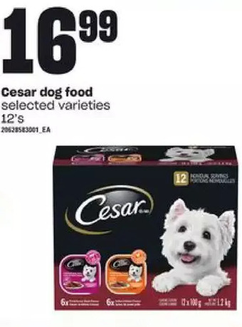 Zehrs Markets Cesar dog food offer