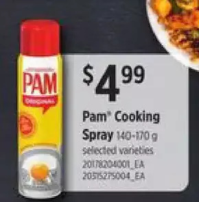 Zehrs Markets Pam cooking spray offer
