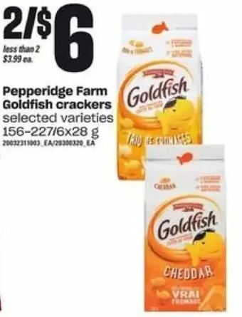 Loblaws Pepperidge farm goldfish crackers offer