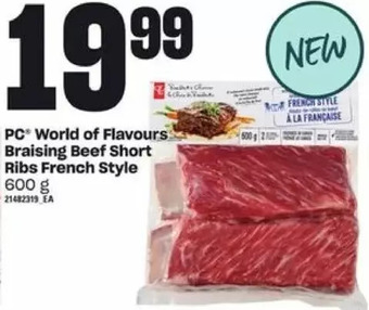 Loblaws Pc world of flavours braising beef short ribs french style offer
