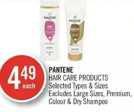 Shoppers Drug Mart Pantene hair care products offer