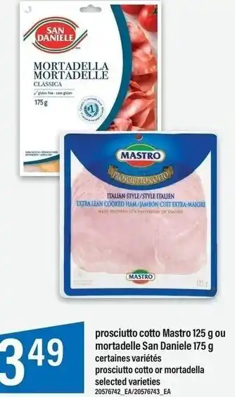 Maxi Mastro 125g or Mortadelle San Daniele 175 g offer