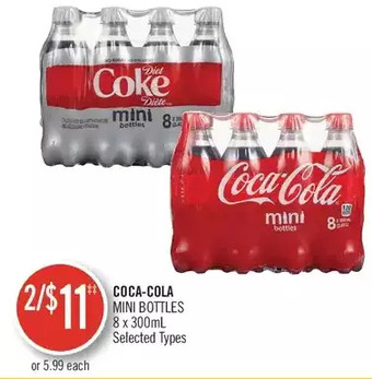 Shoppers Drug Mart Coca-cola mini bottles offer