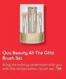 Shoppers Drug Mart Quo beauty all the glitz brush set offer