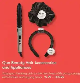 Shoppers Drug Mart Quo beauty hair accessories and appliances offer