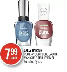 Shoppers Drug Mart Sally hansen pure or complete salon manicure nail enamel offer