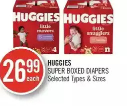Shoppers Drug Mart Huggies super boxed diapers offer