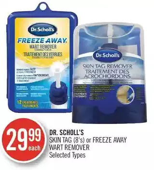 Shoppers Drug Mart Dr. scholl's skin tag or freeze away wart remover offer