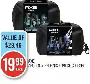 Shoppers Drug Mart Axe apollo or phoenix 4-piece gift set offer