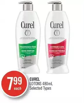 Shoppers Drug Mart Curel lotions offer