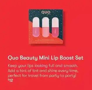 Shoppers Drug Mart Quo beauty mini lip boost set offer