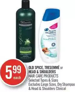 Shoppers Drug Mart Old spice, tresemmé or head & shoulders hair care products offer