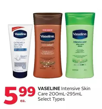 Rexall Vaseline intensive skin care offer