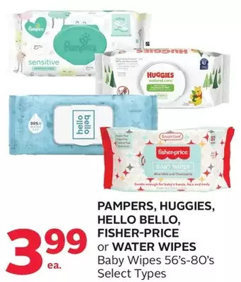 Rexall Pampers, huggies, hello bello, fisher-price or water wipes offer
