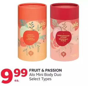 Rexall Fruit & passion alo mini body duo offer