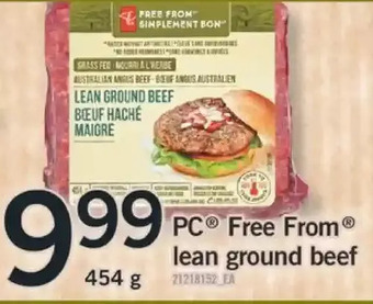 Fortinos Pc free from lean ground beef offer