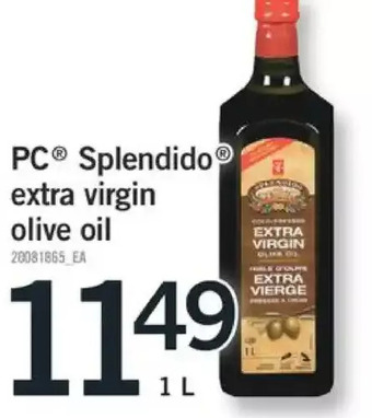 Fortinos Pc splendido extra virgin olive oil offer