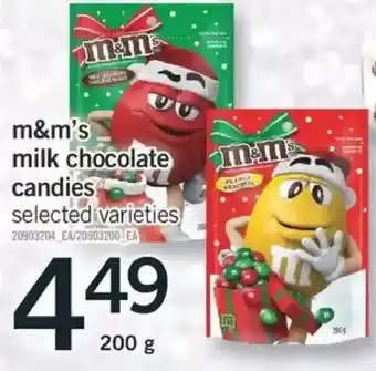 Fortinos M&m's milk chocolate candies offer