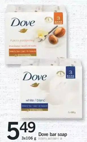 Fortinos Dove bar soap offer