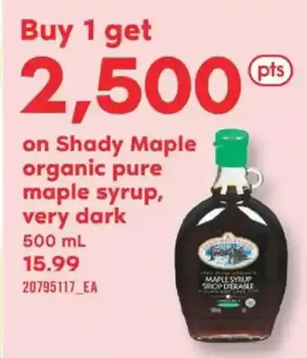 Fortinos Shady maple organic pure maple syrup, very dark offer