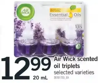 Fortinos Air wick scented oil triplets offer
