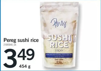Fortinos Pereg sushi rice offer