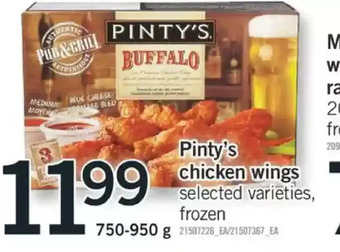 Fortinos Pinty's chicken wings offer