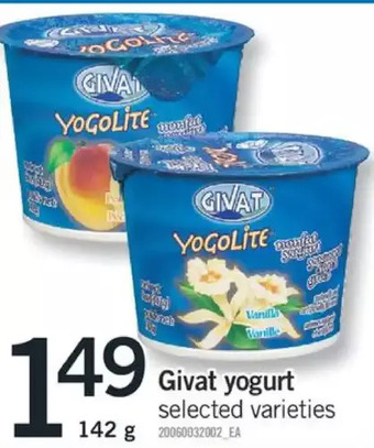 Fortinos Givat yogurt offer