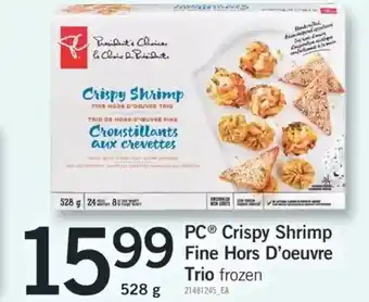Fortinos Pc crispy shrimp fine hors d'oeuvre offer