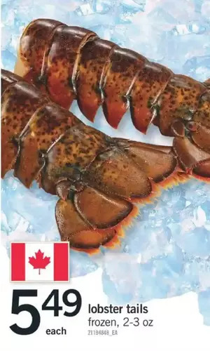 Fortinos Lobster tails offer