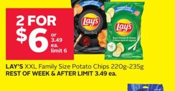 Rexall Lay's xxl family size potato chips offer