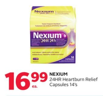 Rexall Nexium 24hr heartburn relief capsules 14's offer