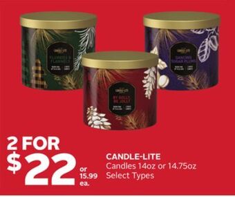 Rexall Candle-lite candles 14oz or 14.75oz offer