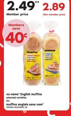 Independent City Market Muffins anglais sans nom®, 6's offer