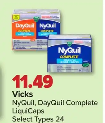 PharmaChoice Vicks nyquil, dayquil complete liquicaps offer