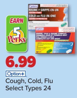 PharmaChoice Option+ cough, cold, flu offer