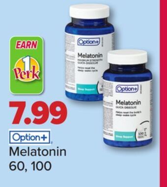PharmaChoice Option+ melatonin offer
